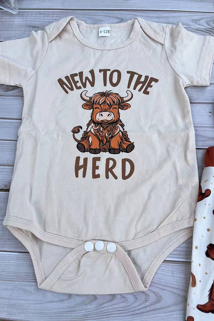 Western NEW TO THE HERD 3pc baby boutique set 2601089M
