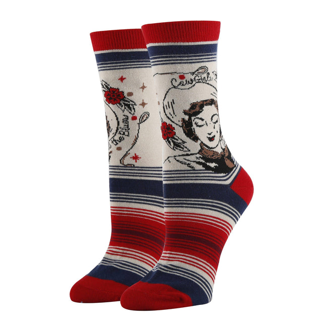 Cowgirls Cry | Women's Western Premium Crew Socks