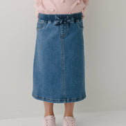 Ava Girl Denim Skirt in Medium Wash