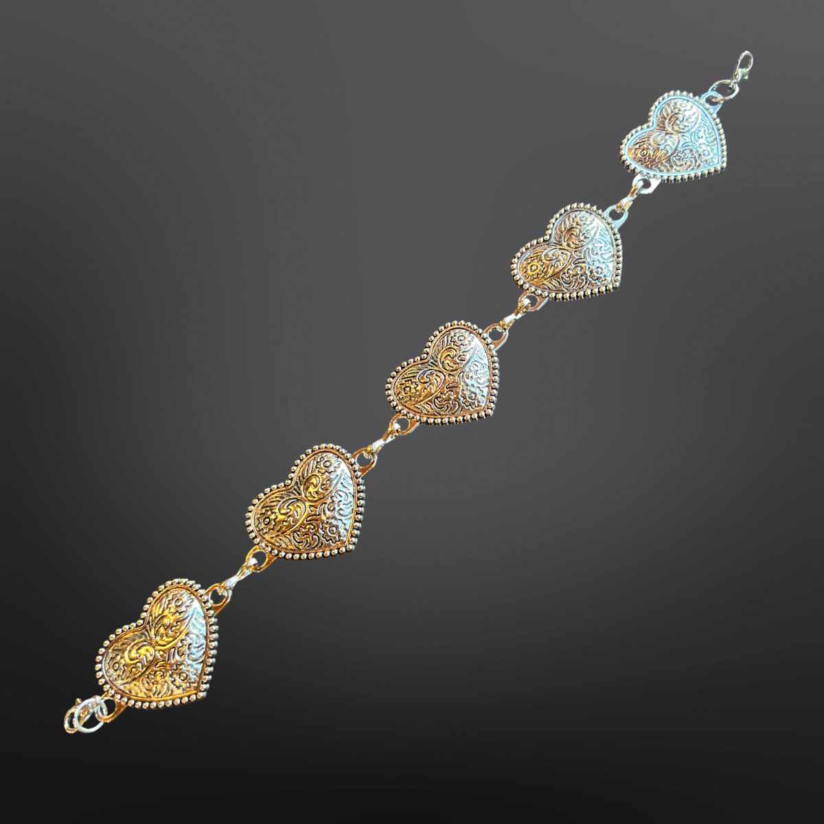 Trucker Hat Chain for Baseball Cap - Western Tooled Hearts