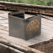 Shotshell Burnished Leather Trifold Wallet