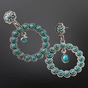 Western Faux Turquoise Earrings