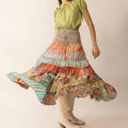 Cassandra Patchwork Dress in Multicolor