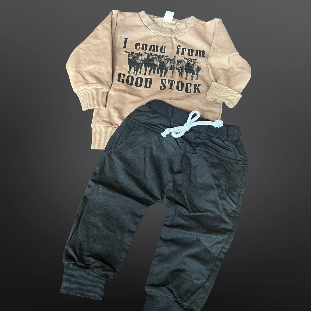 Good Stock Western Baby T-Shirt/Pants Set