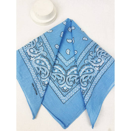 SKY BLUE Pasley Pattern Bandanas: SKY BLUE / ONE(12)