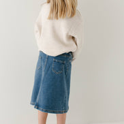 Ava Girl Denim Skirt in Medium Wash