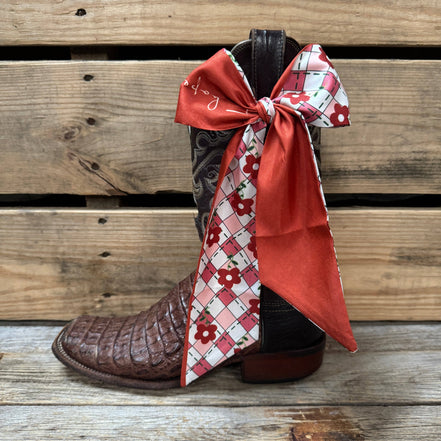 Red Western Skinny Mini Wild Rag Scarf / Cowgirl Necktie  #TW143