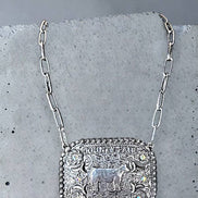 WESTERN COUNTY FAIR GRAND CHAMPION  PLATE BULKY CHAIN STATEMENT NECKLACE
