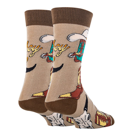 Cowboy Up | Men's Novelty Cotton Crew Socks
