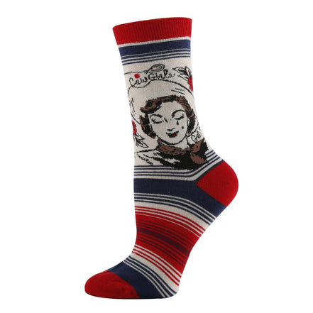 Cowgirls Cry | Women's Western Premium Crew Socks