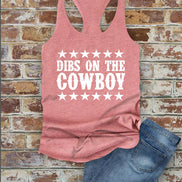 Dibs On The Cowboy, Western, Women Fit Racerback Tank Top