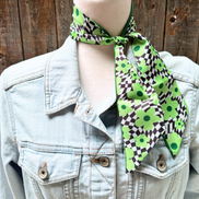 Green Western Skinny Mini Wild Rag Scarf / Cowgirl Necktie #TW131