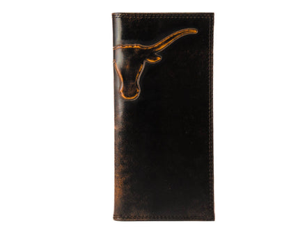 Texas Longhorns Burnished Leather Secretary Wallet