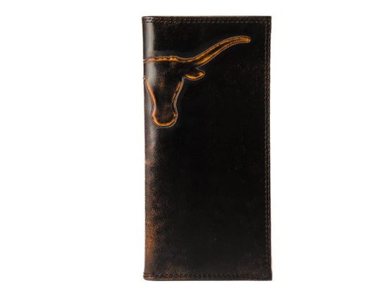 Texas Longhorns Burnished Leather Secretary Wallet