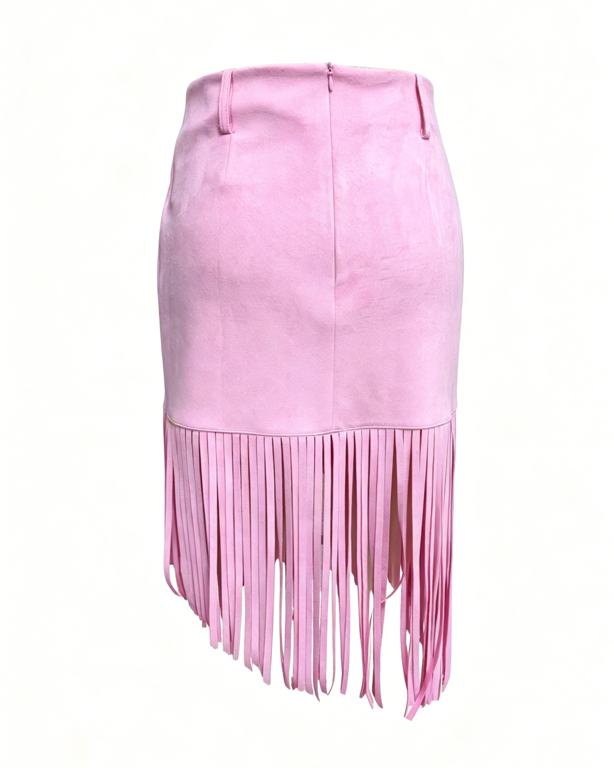 Western Vintage Cowboy Faux Suede Fringe Skirt
