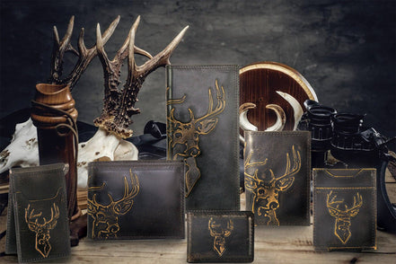 Buck Burnished Leather Trifold Wallet