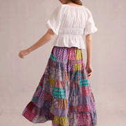 Love's Patchwork Skirt In Multicolor