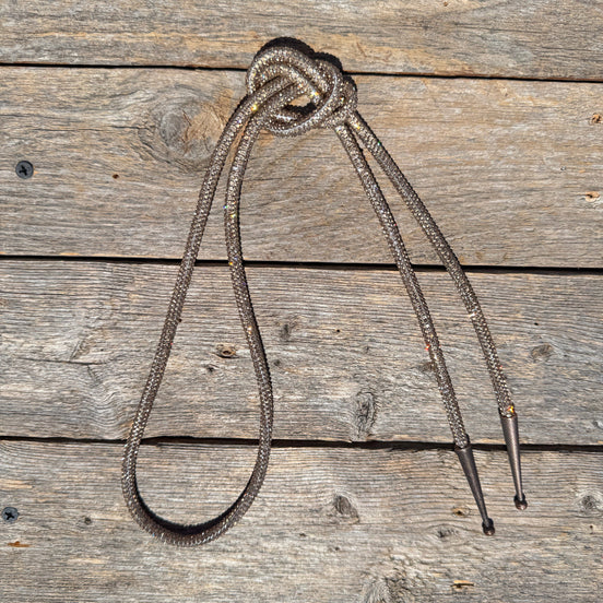 Champagne Rhinestone Western Bolo Tie #BT116