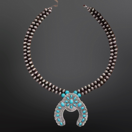 Western Navajo Inspired Pearl Squash Blossom