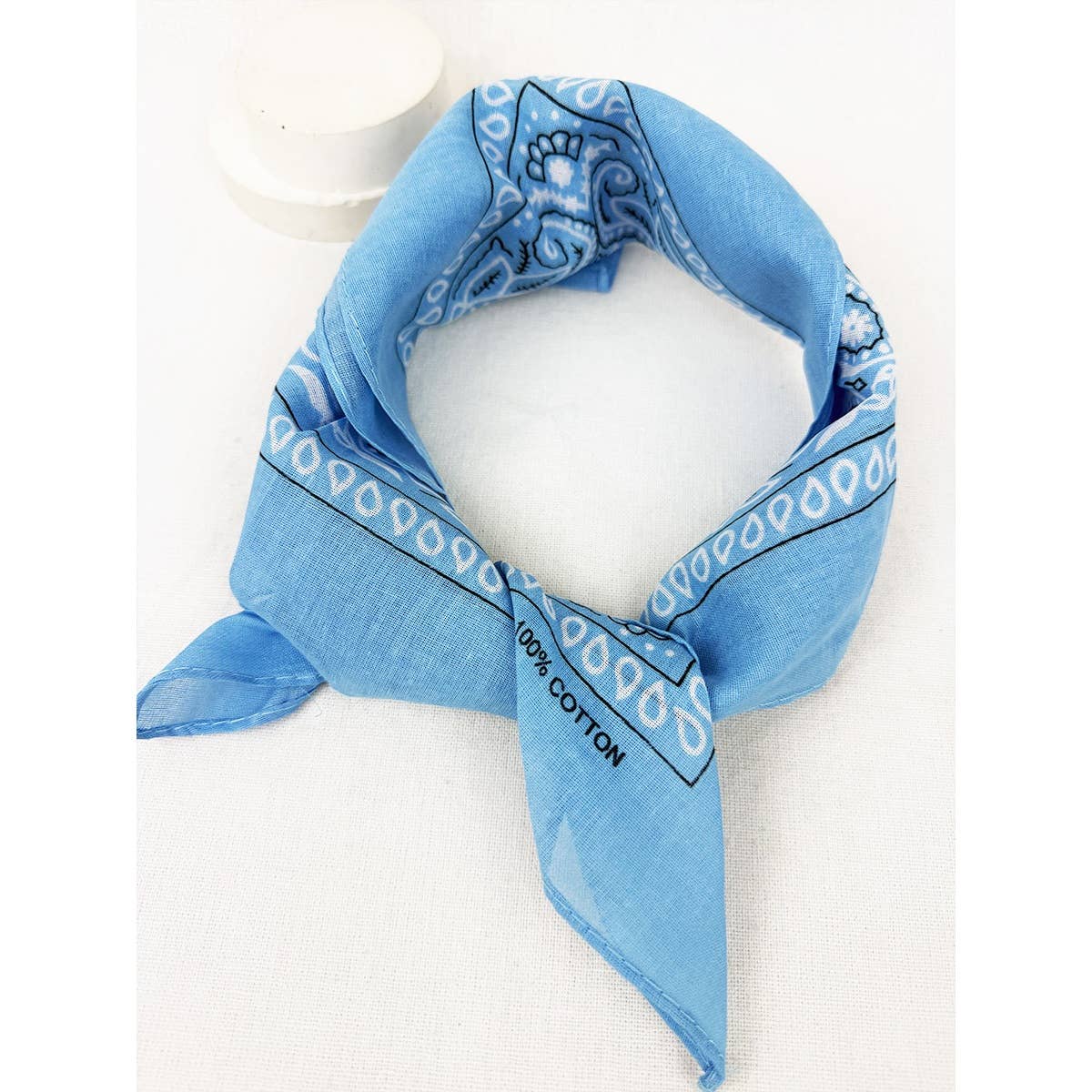 SKY BLUE Pasley Pattern Bandanas: SKY BLUE / ONE(12)