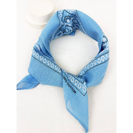 SKY BLUE Pasley Pattern Bandanas: SKY BLUE / ONE(12)