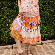 Cassandra Patchwork Dress in Multicolor