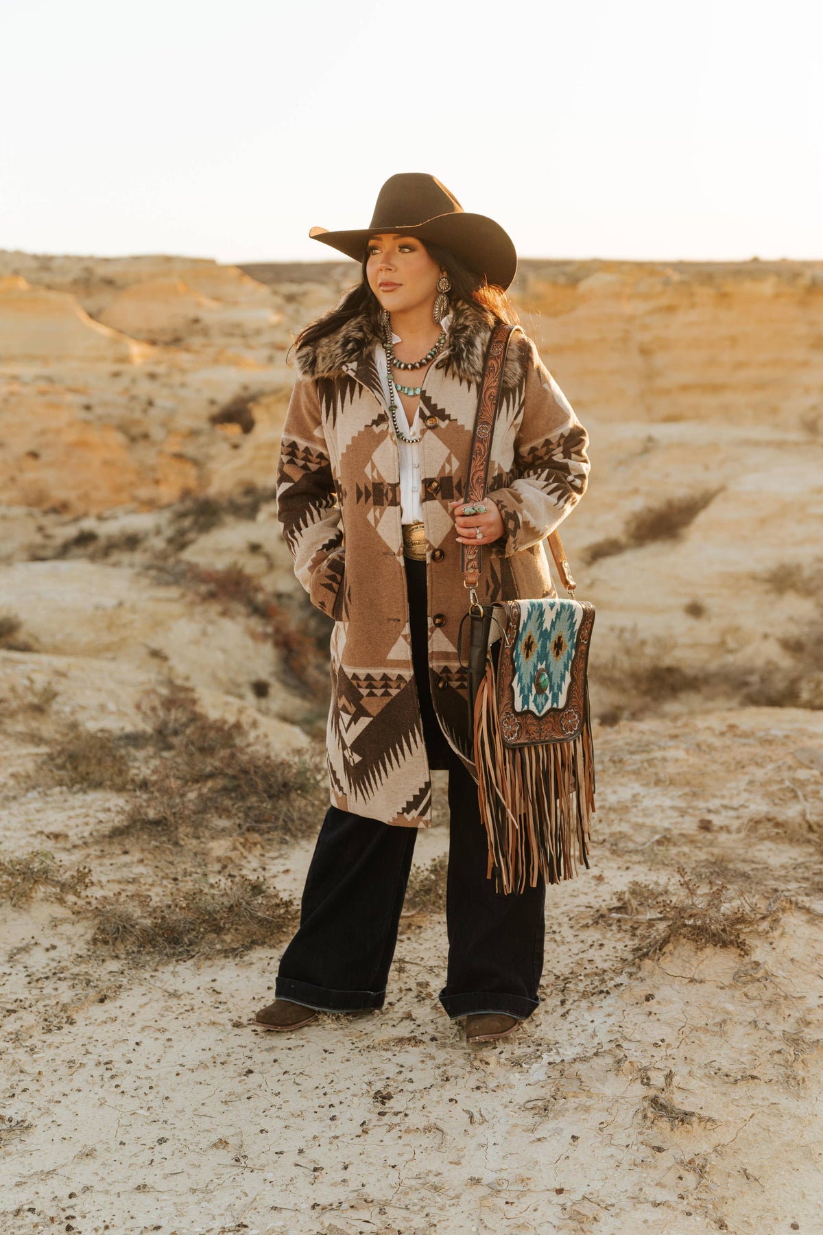 Ladies' Southwestern Cardigan Coat | Style L-2617