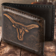 Texas Longhorns Burnished Leather Money Clip