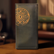 Shotshell Burnished Leather Secretary Wallet