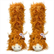 Highland Cattle | Kid's Plush Slipper Socks with Grippers