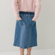 Ava Girl Denim Skirt in Medium Wash