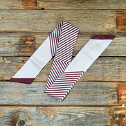 Burgundy and Cream Western Skinny Mini Wild Rag Scarf / Cowgirl Necktie #TW141