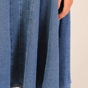 Strapless Stretch Denim Midi Dress: Medium Denim / M