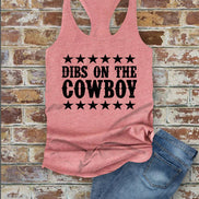Dibs On The Cowboy, Western, Women Fit Racerback Tank Top