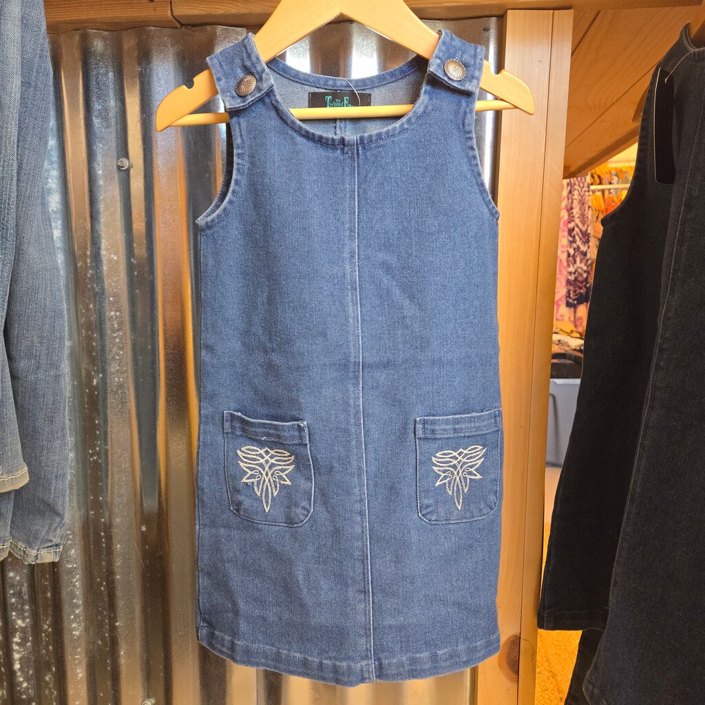 Denim Overall Dress by The Twisted Filly