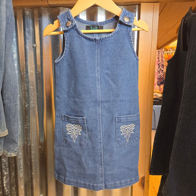 Denim Overall Dress by The Twisted Filly