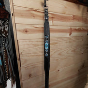 Westrian Black and Turquoise Western Style Strap