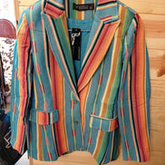 Lucky & Blessed Colorful Striped Blazer