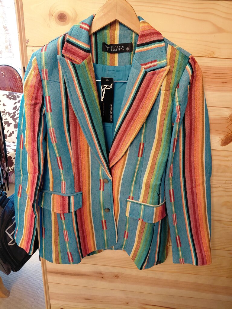 Lucky & Blessed Colorful Striped Blazer