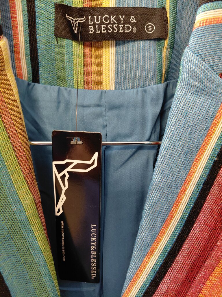 Lucky & Blessed Colorful Striped Blazer