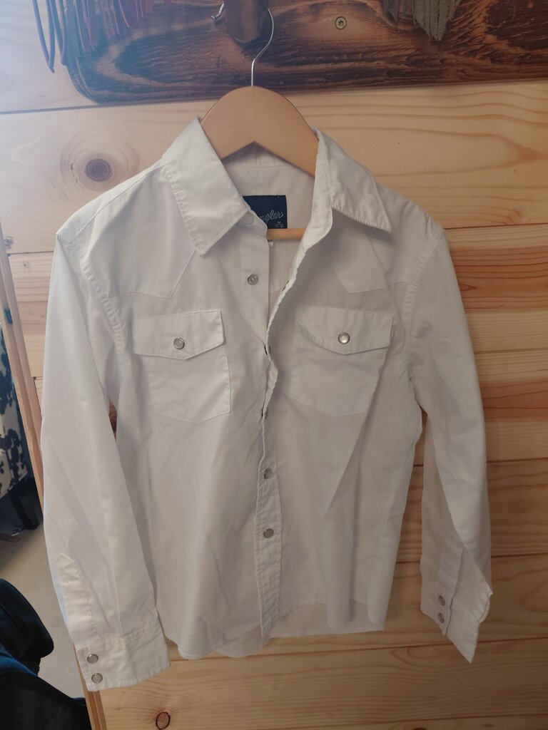 Wrangler White Button-Up Shirt