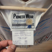 Pioneer Wear Women's Silver Leather Vest with Fringe