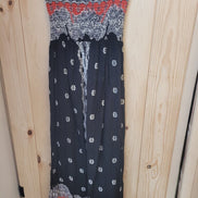 Angie Women's Black Maxi Dress with Pattern