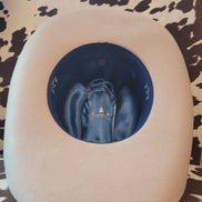 Tan Cowboy Hat with Decorative Band