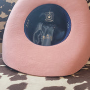 Pink Cowboy Hat with Silver Buckle