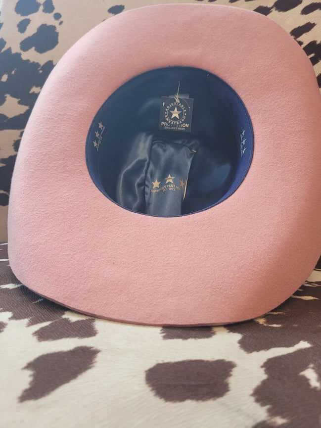 Pink Cowboy Hat with Silver Buckle