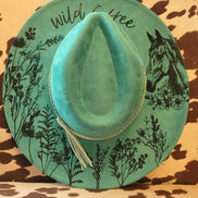 Wild & Free Turquoise Cowboy Hat