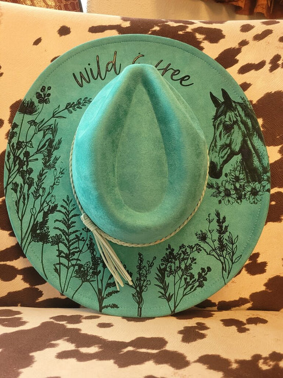Wild & Free Turquoise Cowboy Hat