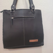 Cowhide and Leather Tote Bag