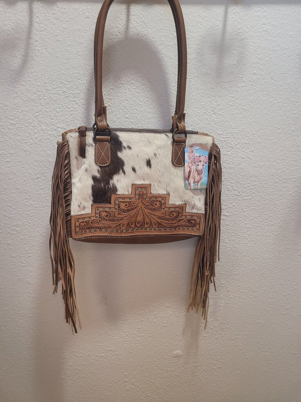 Fringe Cowhide Handbag